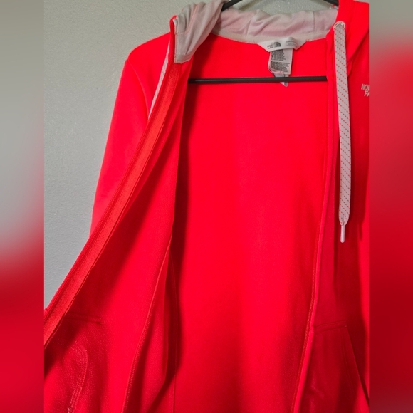 The Northface Women's Neon Orange Hooded Jacket Size Large - Picture 6 of 8